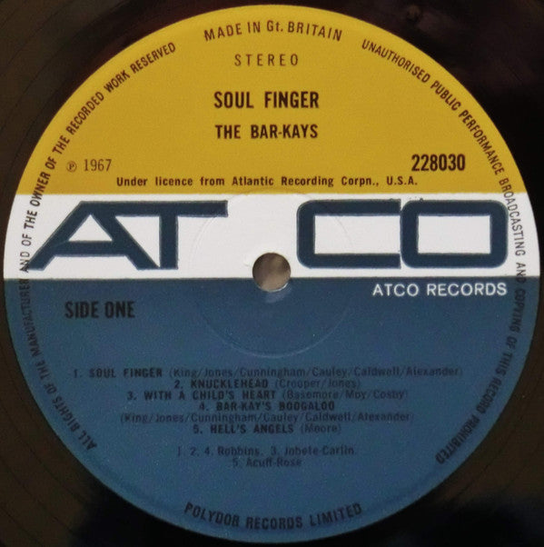 Bar-Kays : Soul Finger (LP,Album,Stereo)