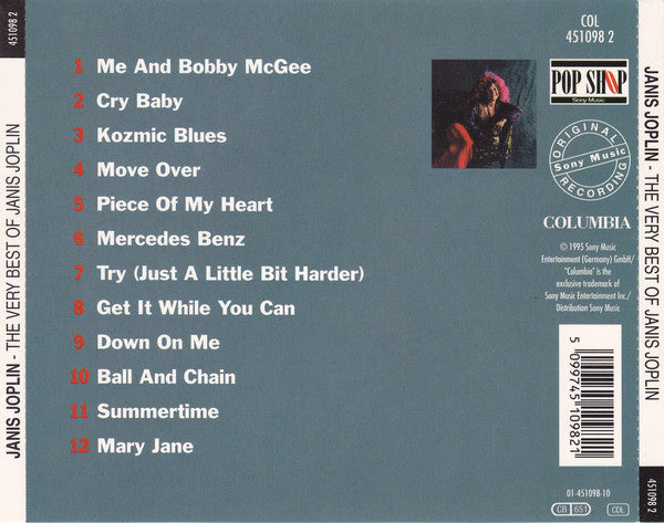 Janis Joplin : The Very Best Of Janis Joplin (Compilation)