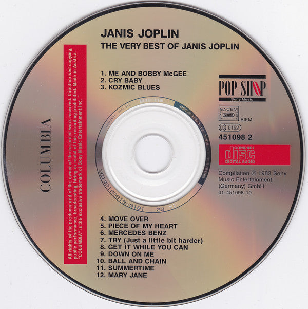 Janis Joplin : The Very Best Of Janis Joplin (Compilation)