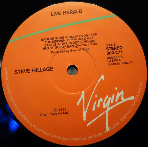 Steve Hillage : Live Herald (2xLP, Album)