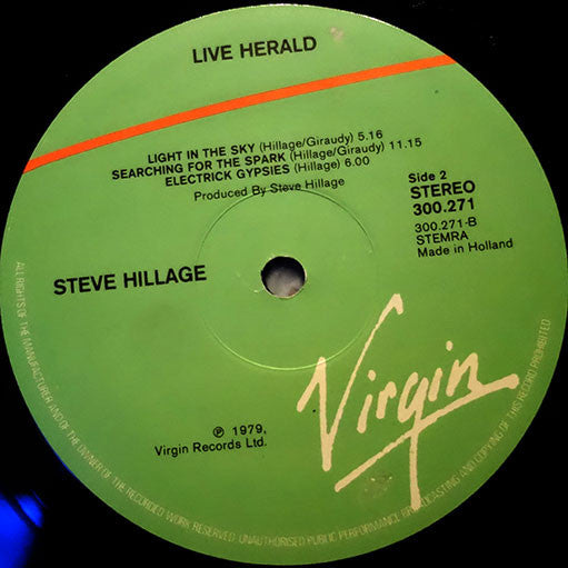 Steve Hillage : Live Herald (2xLP, Album)