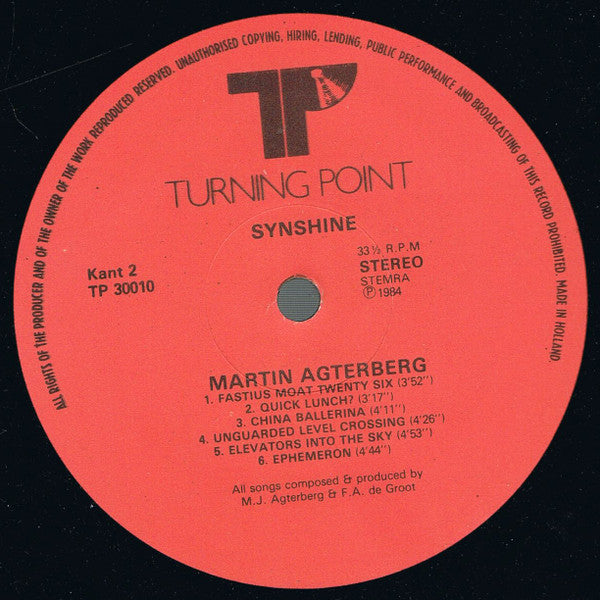 Martin Agterberg : Synshine (LP)