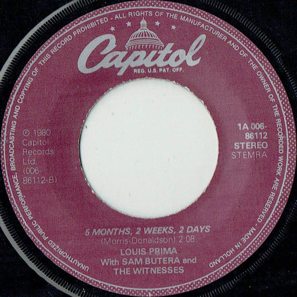 Louis Prima : Oh Marie / 5 Months, 2 Weeks, 2 Days (7",45 RPM,Single)