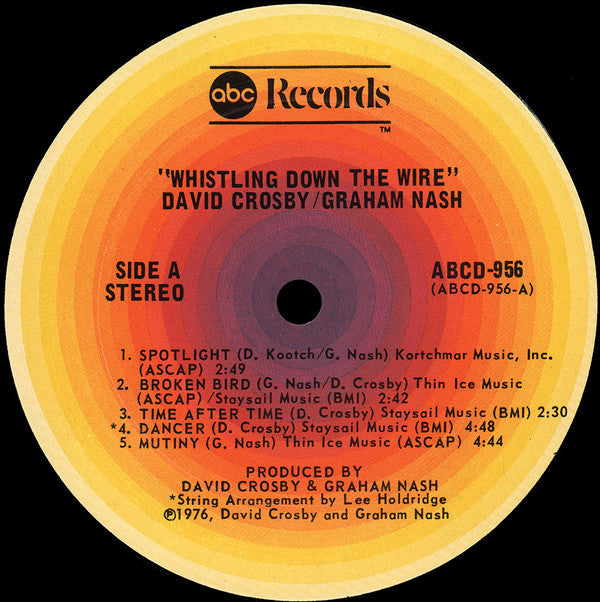 Crosby & Nash : Whistling Down The Wire (LP,Album,Stereo)