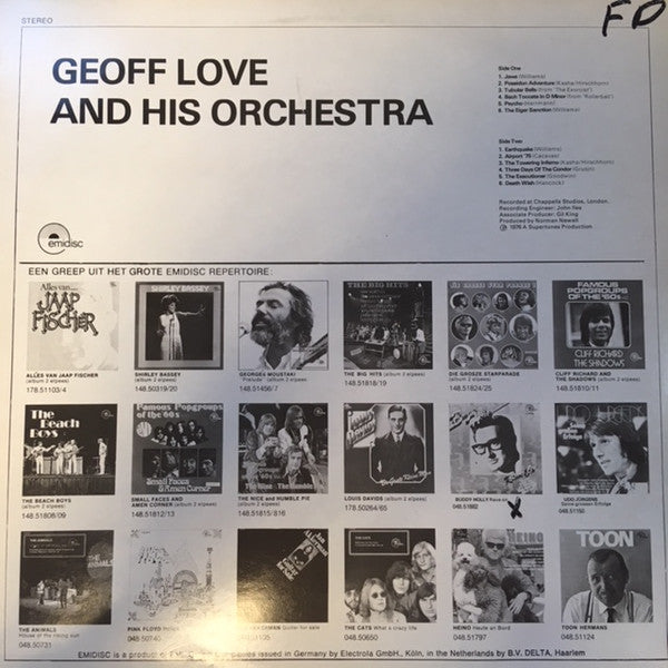 Geoff Love & His Orchestra : Big Terror Movie Themes (LP,Album)