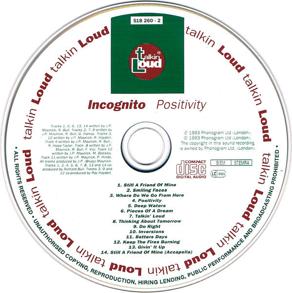 Incognito : Positivity (Album)
