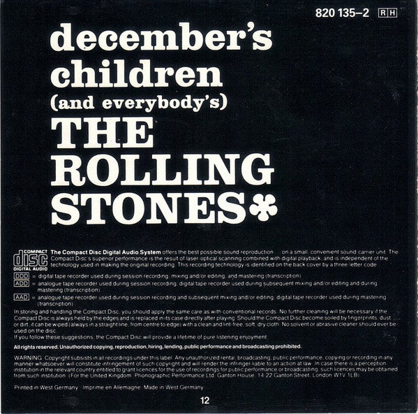 Rolling Stones, The : December's Children (And Everybody's) (Album,Reissue,Stereo,Mono)
