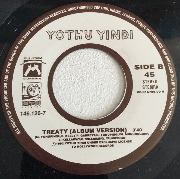 Yothu Yindi : Treaty (7",45 RPM,Single,Stereo)