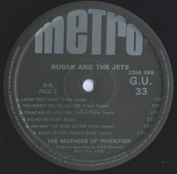 The Mothers Of Invention* : Cruising With Ruben & The Jets (LP, Album)