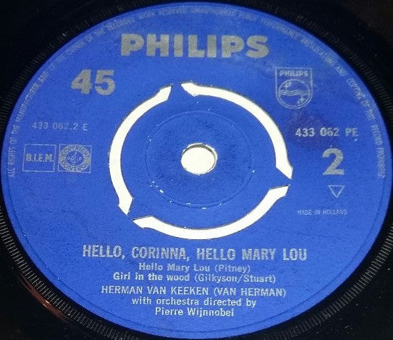 Herman Van Keeken : Hello, Corinna, Hello Mary Lou (7",45 RPM,EP)