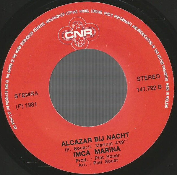 Imca Marina : Meissie Van De Vlakte (7",45 RPM,Single,Stereo)