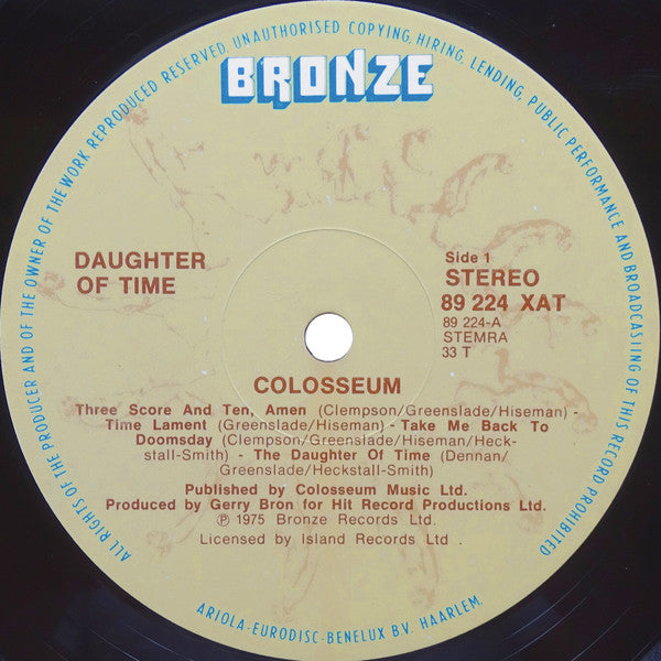 Colosseum : Daughter Of Time (LP,Album,Reissue,Repress)