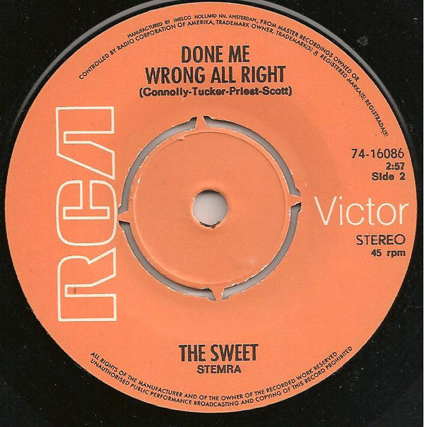 The Sweet : Co-Co (7",45 RPM,Single,Stereo)