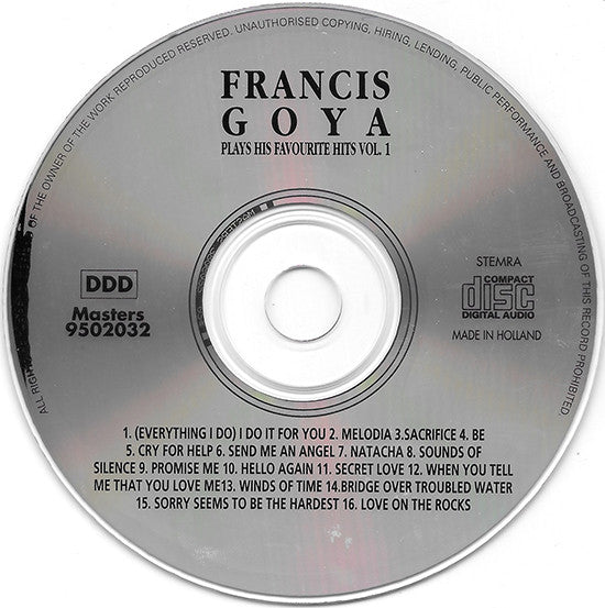 Francis Goya : Plays His Favourite Hits Vol. 1 (Compilation,Misprint,Stereo)