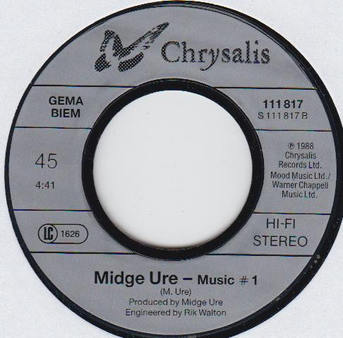 Midge Ure : Dear God (7",45 RPM,Single,Stereo)
