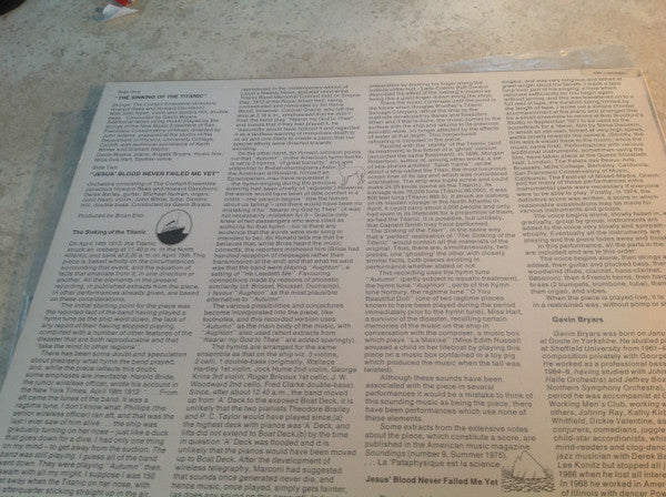 Gavin Bryars : The Sinking Of The Titanic (LP, RE)