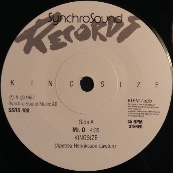 Kingsize (14) : Mr O. (7",45 RPM)