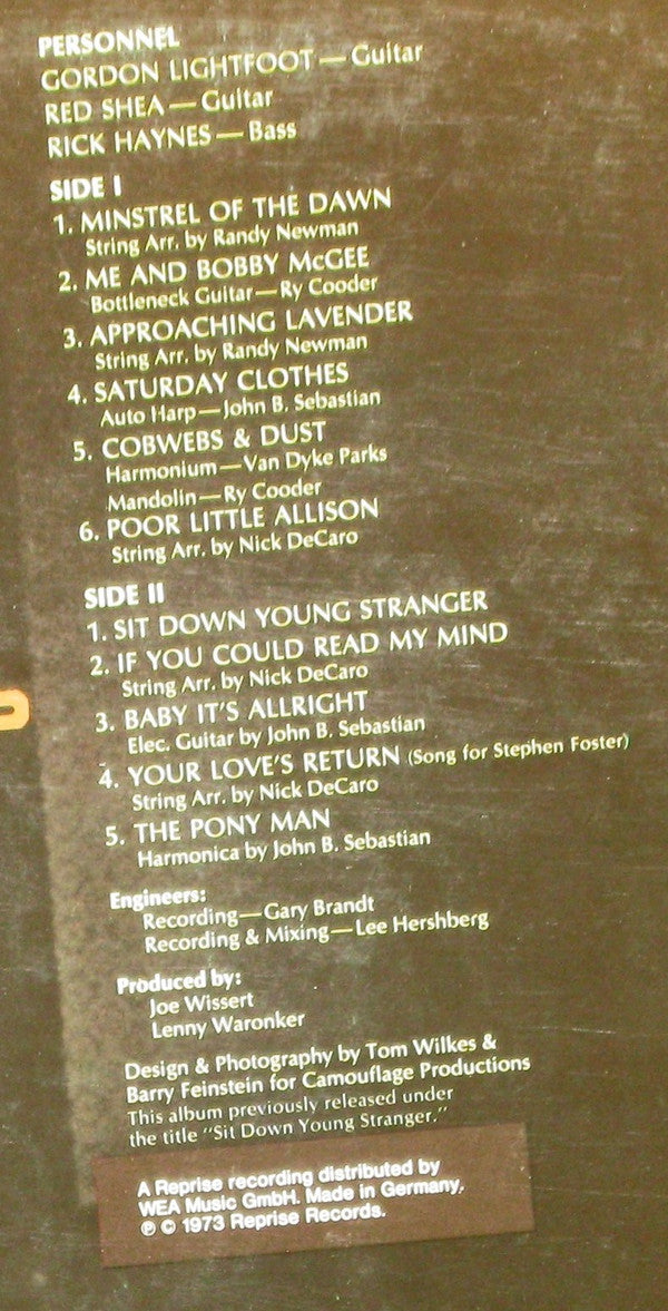 Gordon Lightfoot : If You Could Read My Mind (LP, Album, RE)