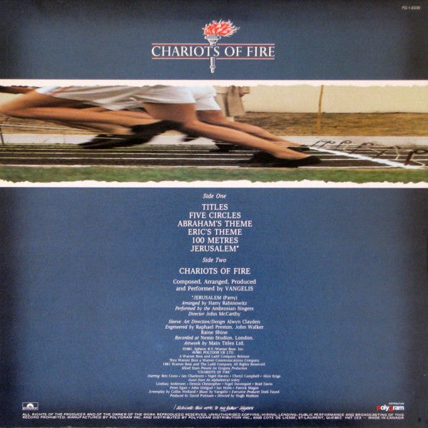 Vangelis : Chariots Of Fire (LP,Album,Stereo)