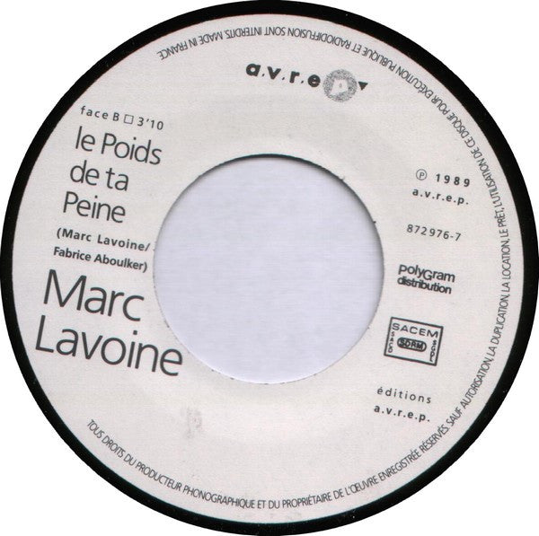 Marc Lavoine : C'est La Vie (7",45 RPM,Single)