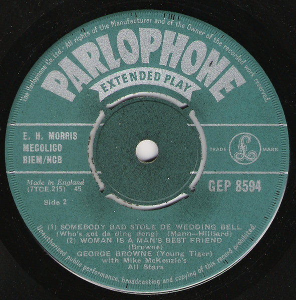 George Browne With Mike Mckenzie's All Stars And Ebonaires (2), The : Calypso Time (7",45 RPM,EP)