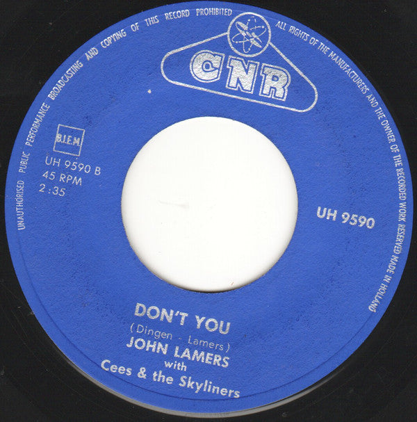John Lamers With Cees And His Skyliners : Yours (7",45 RPM)