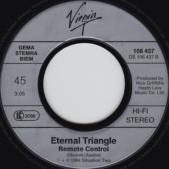Eternal Triangle : Only In The Night (7",45 RPM)