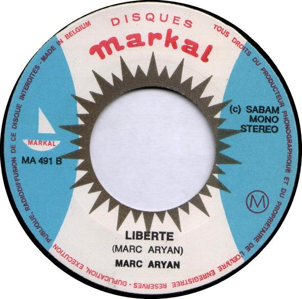 Marc Aryan : La Lettre / Liberté (7",45 RPM,Stereo)