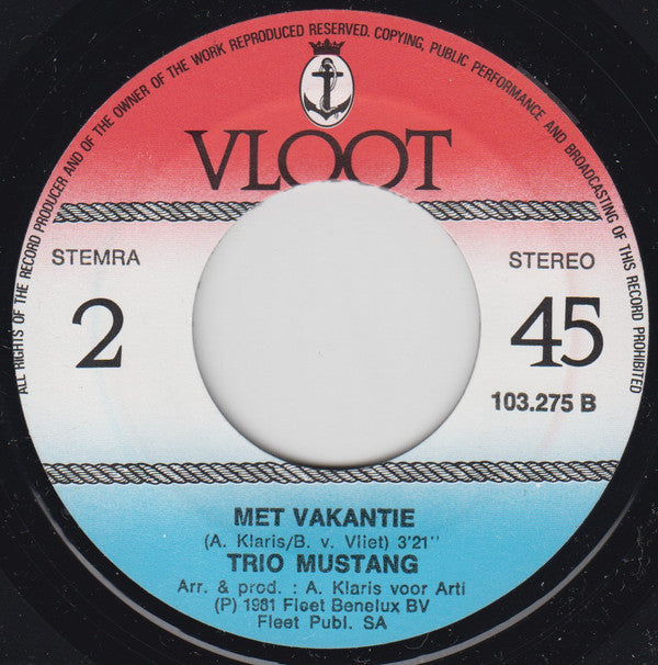 Trio Mustang : Naar De Caravan (7",45 RPM,Single)