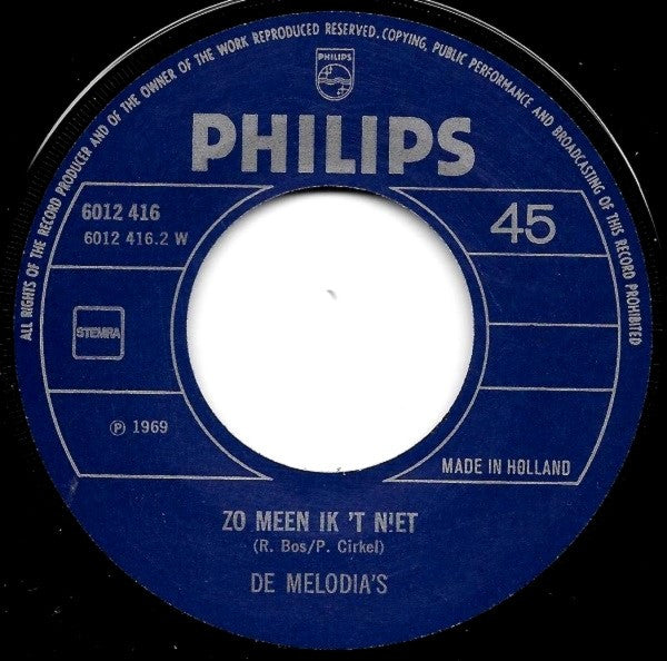 Luc Lutz Met Cursief / De Melodia's : Bij Iedere Temperatuur (7",45 RPM,Single)