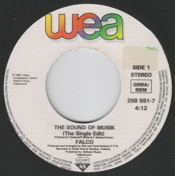Falco : The Sound Of Musik (7",45 RPM,Single)