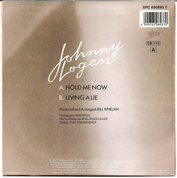Johnny Logan : Hold Me Now (7",45 RPM,Single)