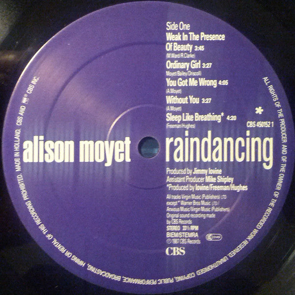 Alison Moyet : Raindancing (LP,Album,Club Edition)
