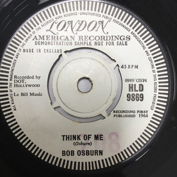 Bobby Osborn : Bound To Happen (7",45 RPM,Single,Promo)