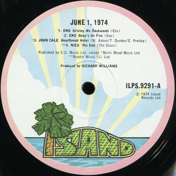 Kevin Ayers - John Cale - Brian Eno - Nico (3) : June 1, 1974 (LP,Album)