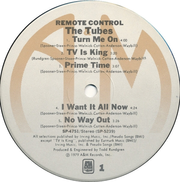 Tubes, The : Remote Control (LP,Album)