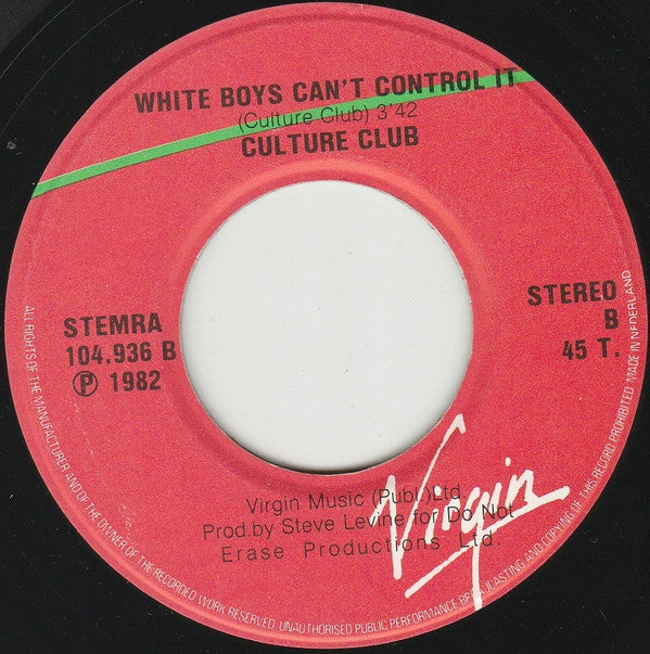 Culture Club : Time (Clock Of The Heart) (7",45 RPM,Single,Stereo)