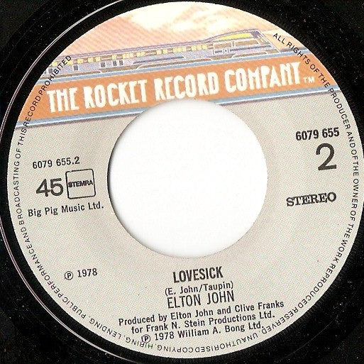 Elton John : Song For Guy (7",45 RPM,Single)