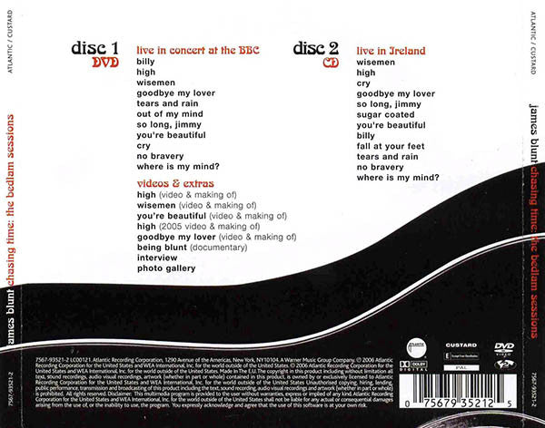 James Blunt : Chasing Time: The Bedlam Sessions (NTSC)