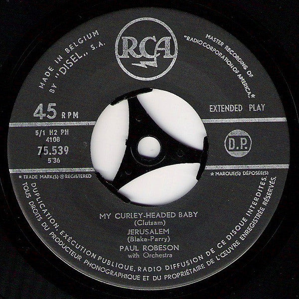 Paul Robeson : The Voice Of Paul Robeson Volume 1 (7",45 RPM,EP)