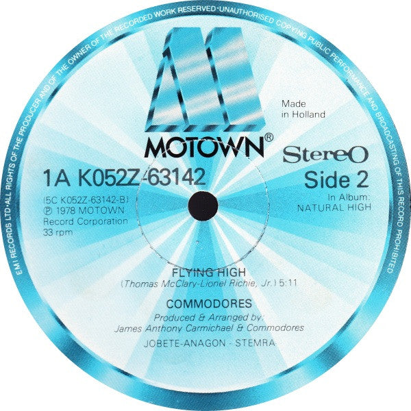 Commodores : Sail On / Flying High (12",Single,33 ⅓ RPM)
