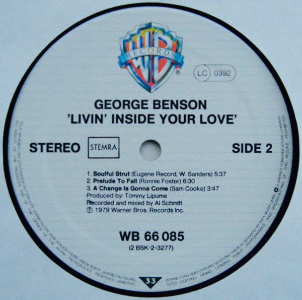 George Benson : Livin' Inside Your Love (2xLP, Album)