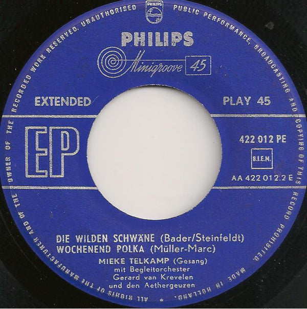 Mieke Telkamp : Morgen Komm' Ich Wieder (7",45 RPM,EP)