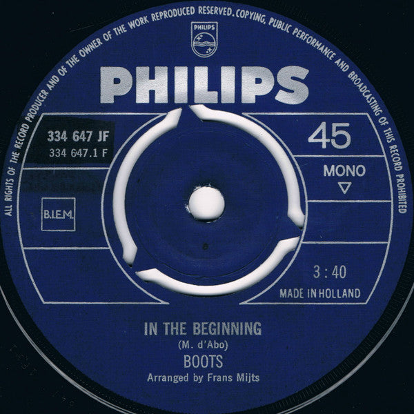 Boots, The : In The Beginning (7",45 RPM,Single,Mono)