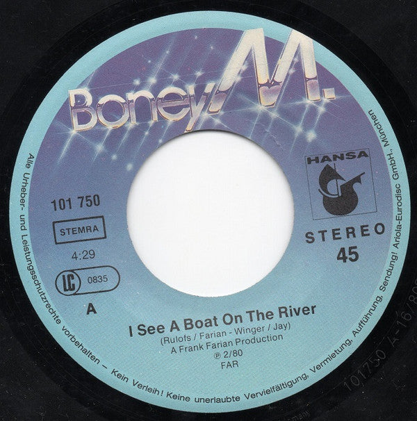 Boney M. : I See A Boat On The River / My Friend Jack (7",45 RPM,Single,Stereo)
