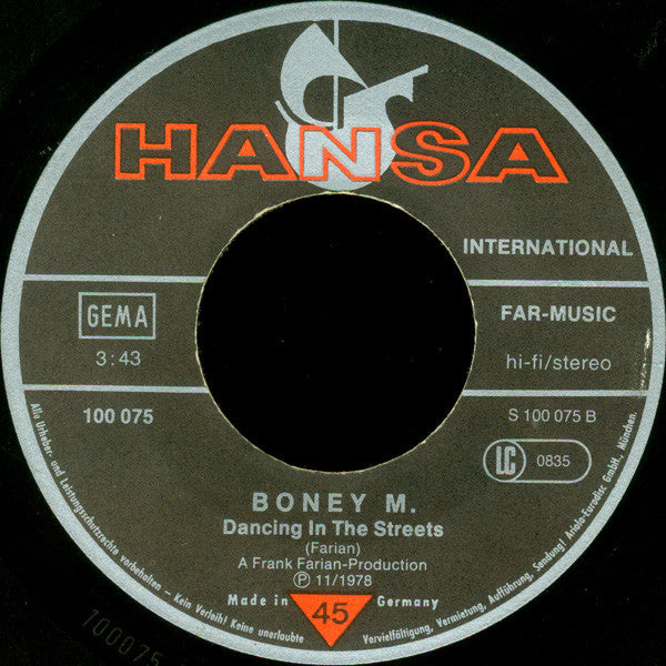 Boney M. : Mary's Boy Child / Oh My Lord (7",45 RPM,Single,Stereo)