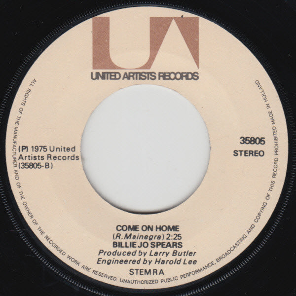 Billie Jo Spears : Blanket On The Ground / Come On Home (7",45 RPM,Single)