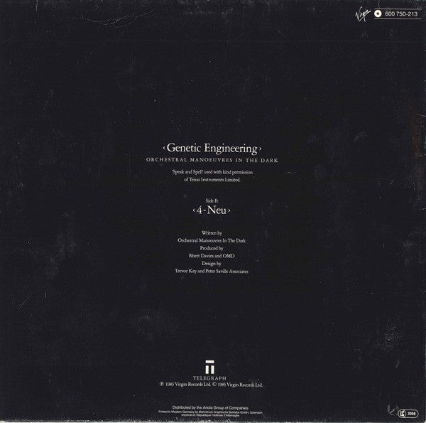 Orchestral Manoeuvres In The Dark : Genetic Engineering (312mm Version) (12",45 RPM,Single,Stereo)
