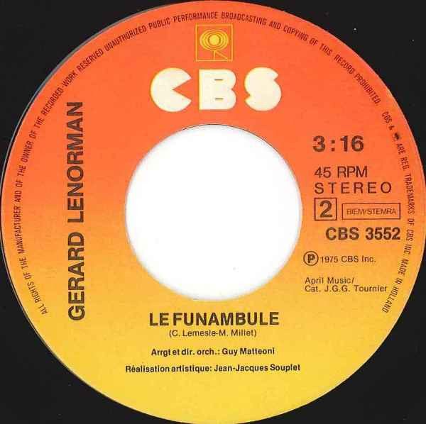 Gérard Lenorman : La Ballade Des Gens Heureux (7",45 RPM,Single)