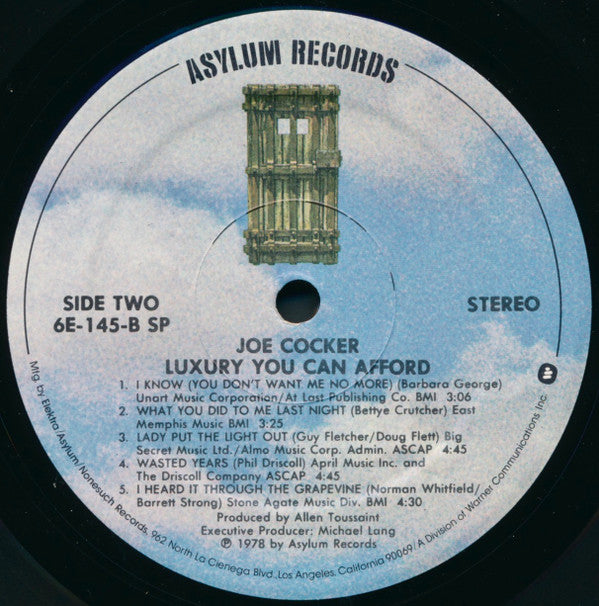 Joe Cocker : Luxury You Can Afford (LP,Album)